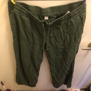 Old navy wide leg flowy green pants